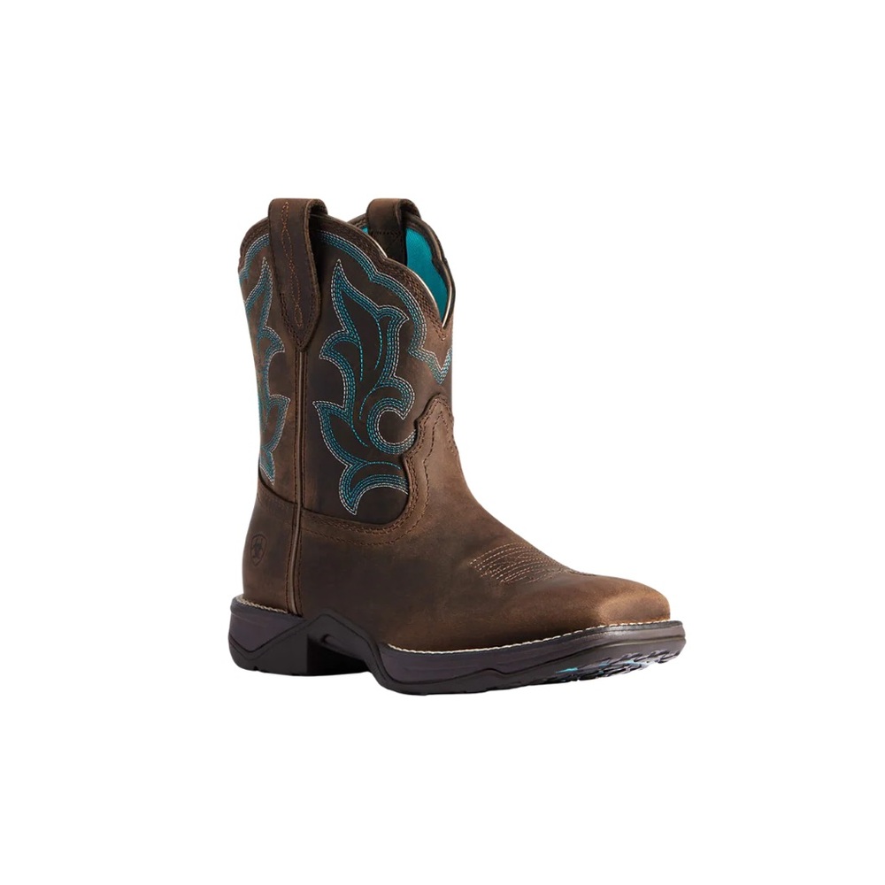 Ariat Women's Anthem Shortie II Waterproof Square Toe Western Boot Teal